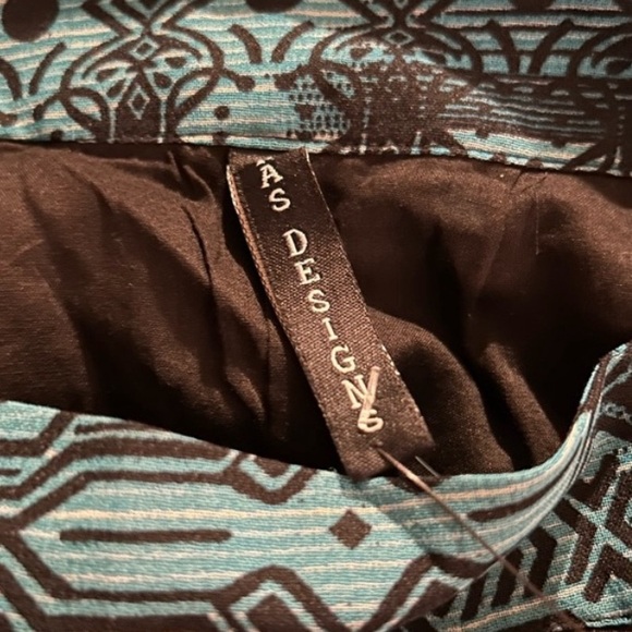 💜 CLEARANCE KAS DESIGNS NWT Teal and black sheer bohemian maxi skirt. Size S - Picture 3 of 7